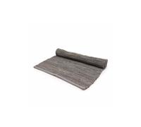 KDMD Medium Indian Handloom Cotton Rug - Charcoal, Durable & Elegant in Charcoal KDMD Charcoal Medium