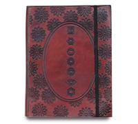 KDMD Medium Notebook with strap - Chakra Mandala in Maroon KDMD Maroon