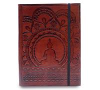 KDMD Medium Notebook with strap - Tibetan Mandala in Maroon KDMD Maroon