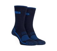 KDMD Men's 2 Pairs Cotton Rich Hiking Boot Socks in Navy | Size: 6-8 KDMD Navy 6-8