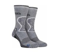 KDMD Men's 2 Pairs Storm Bloc Wool Blend Durable Boot Socks in Grey | Size: 6-8 KDMD Grey 6-8
