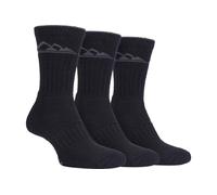 KDMD Men's 3 Pairs Storm Bloc Heavy Cushion Cotton Socks in Black | Size: 6-11 KDMD Black 6-11