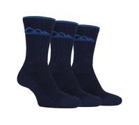KDMD Men's 3 Pairs Storm Bloc Heavy Cushion Cotton Socks in Navy | Size: 6-11 KDMD Navy 6-11