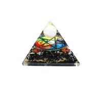 KDMD Midnight Pentagon Orgonite Pyramid Pendant 70mm Power Flow in Black KDMD Black