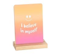 KDMD Mindful Moments Affirmation Cards with Wooden Stand in Orange KDMD Orange