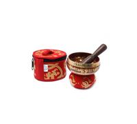 KDMD Mini Red Chakra Singing Bowl Gift Set with Cushion & Stick KDMD Red