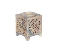 KDMD Moroccan Arch Cutout Soapstone Oil Burner in Brown KDMD Brown