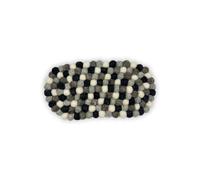 KDMD Multi Grey Felt Ball Oval Center Mat - Handmade, Durable & Elegant KDMD Grey