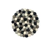 KDMD Multi Grey Felt Ball Round Placemat - Handmade, Durable & Elegant KDMD Grey