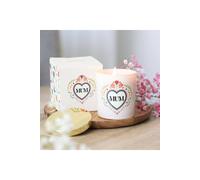 KDMD Mum Folk Heart French Tulip Candle - Calming Gift for Mother's Day in Off-White KDMD Off-White