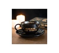KDMD Mystic Black Talking Board Teacup & Saucer Set - 500ml, Gold Finish KDMD Black