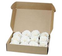KDMD Natural Diffuser Flowers - Med Carnation on String - (Set of 12) in White KDMD White