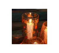 KDMD Natural Floral Glass Vase & Candle Holder - Rose, 19x11cm | Size: 19x11 cm KDMD Natural 19x11 cm