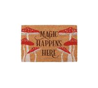 KDMD Natural Magic Happens Here Mushroom Doormat in Brown | Size: 40 cm x 60 cm KDMD Brown 40 cm x 60 cm