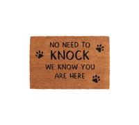 KDMD Natural No Need To Knock Dog Doormat in Brown | Size: 40 cm x 60 cm KDMD Brown 40 cm x 60 cm