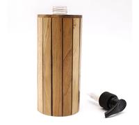 KDMD Natural Teakwood Soap Dispenser - Round in Brown KDMD Brown