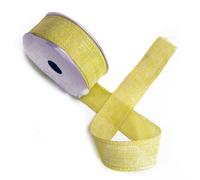 KDMD Natural Texture Ribbon 38mm x 20m - Latte in Yellow KDMD Yellow