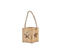 KDMD Natural Wooden Star Tealight Candle Holder - Rustic Boho Decor in Brown KDMD Brown