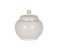 KDMD Neva Matte Stoneware Lidded Ceramic Storage Jar in White KDMD White