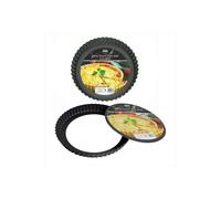 KDMD Non-stick Loose Base Flan Tin 23cm 2 Pack in Black KDMD Black