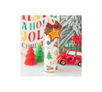 KDMD Nostalgic Christmas Print Christmas Pudding Scented Tube Candle in White KDMD White