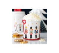 KDMD Nutcracker Print Mug with Bow in White KDMD White