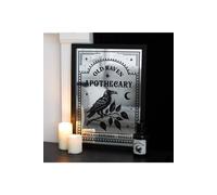 KDMD Old Raven Apothecary Mirrored Wall Art in Silver KDMD Silver