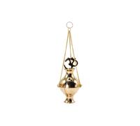KDMD Om Hanging Brass Incense Burner - Handmade Indian Sacred Decor in Gold KDMD Gold