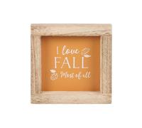 KDMD Orange I Love Fall Most of All Wooden Frame Sign KDMD Orange