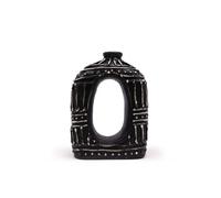 KDMD Oval Donut Shaped Vase - Black 23cm KDMD Black