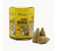 KDMD Pack of 10 Masala Backflow Incense - Coconut & Mango in Yellow KDMD Yellow