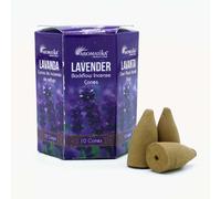 KDMD Pack of 10 Masala Backflow Incense - Lavender in Purple KDMD Purple