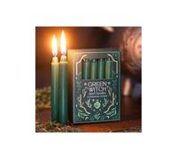 KDMD Pack of 12 Green Witch Spell Candles - Unscented Ritual Set KDMD Green