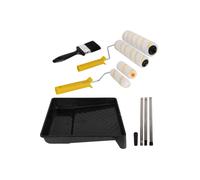 KDMD Paint Roller Set with Extension Pole Tray Brush Sleeves in Yellow KDMD Yellow