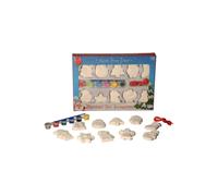 KDMD Paint Your Own Christmas Decorations 10 Pack in Light Sand KDMD Light Sand