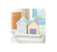 KDMD Pastel Beach Hut Salt & Pepper Shakers Set - Coastal Kitchen Decor KDMD Multicolor