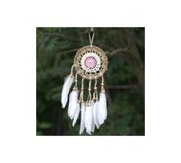 Pastel Pink Macramé Dream Catcher 12Cm - Handmade Bali Blessings