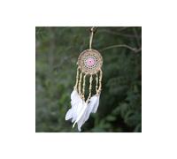 Pastel Pink Macramé Dream Catcher - Handmade Bali Boho Decor