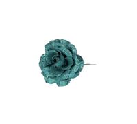 KDMD Peacock Glitter Rose Dia21cm 3 Pack in Teal KDMD Teal