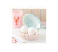 KDMD Pearl Clam Shell Salt & Pepper Shakers - Ocean-Inspired Kitchen Decor in White KDMD White