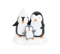 KDMD Penguin Family Resin Ornament in Black KDMD Black