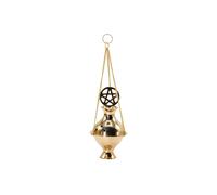 KDMD Pentagram Hanging Brass Incense Burner - Handmade Ritual & Meditation in Gold KDMD Gold