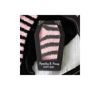 KDMD Pink & Black Striped Socks in Coffin Gift Box KDMD Pink