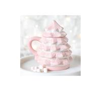 KDMD Pink Christmas Tree Mug with Lid - Perfect for Hot Cocoa & Gifts KDMD Pink