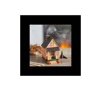 KDMD Pink House Resin Incense Cone Burner with Pumpkins in Dusty Pink KDMD Dusty Pink