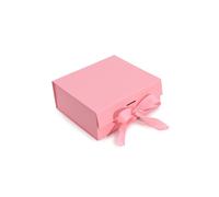 KDMD Pink Medium Square Flat Pack Gift Box - 20x18.2x8cm in Light Pink | Size: 20x18.2x8 cm KDMD Light Pink 20x18.2x8 cm