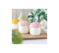 KDMD Pink Mushroom Salt & Pepper Shakers - Cute Ceramic Table Decor KDMD Pink