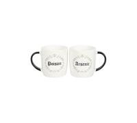 KDMD Poison & Arsenic Couples Mug Set in White KDMD White