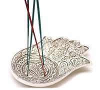 KDMD Polished Aluminium Lrg Hamsa Incense Holder in Silver KDMD Silver
