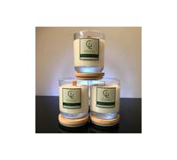 KDMD Premium Glass Candle With Crackle Wick & Scent Blend in White KDMD White